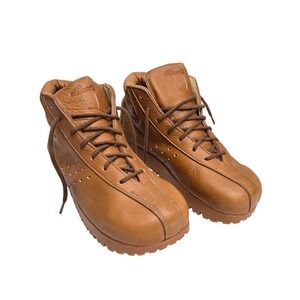 Roots Vintage Negative Heel Leather Boots Tan Made in Canada Mens 9 Earth Shoe